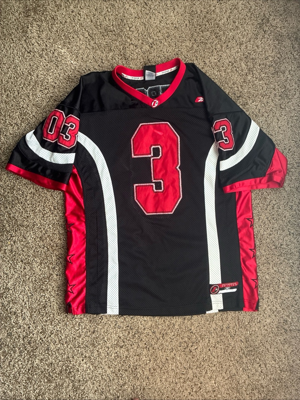 Reebok Allen Iverson Number 3 Basketball Jersey